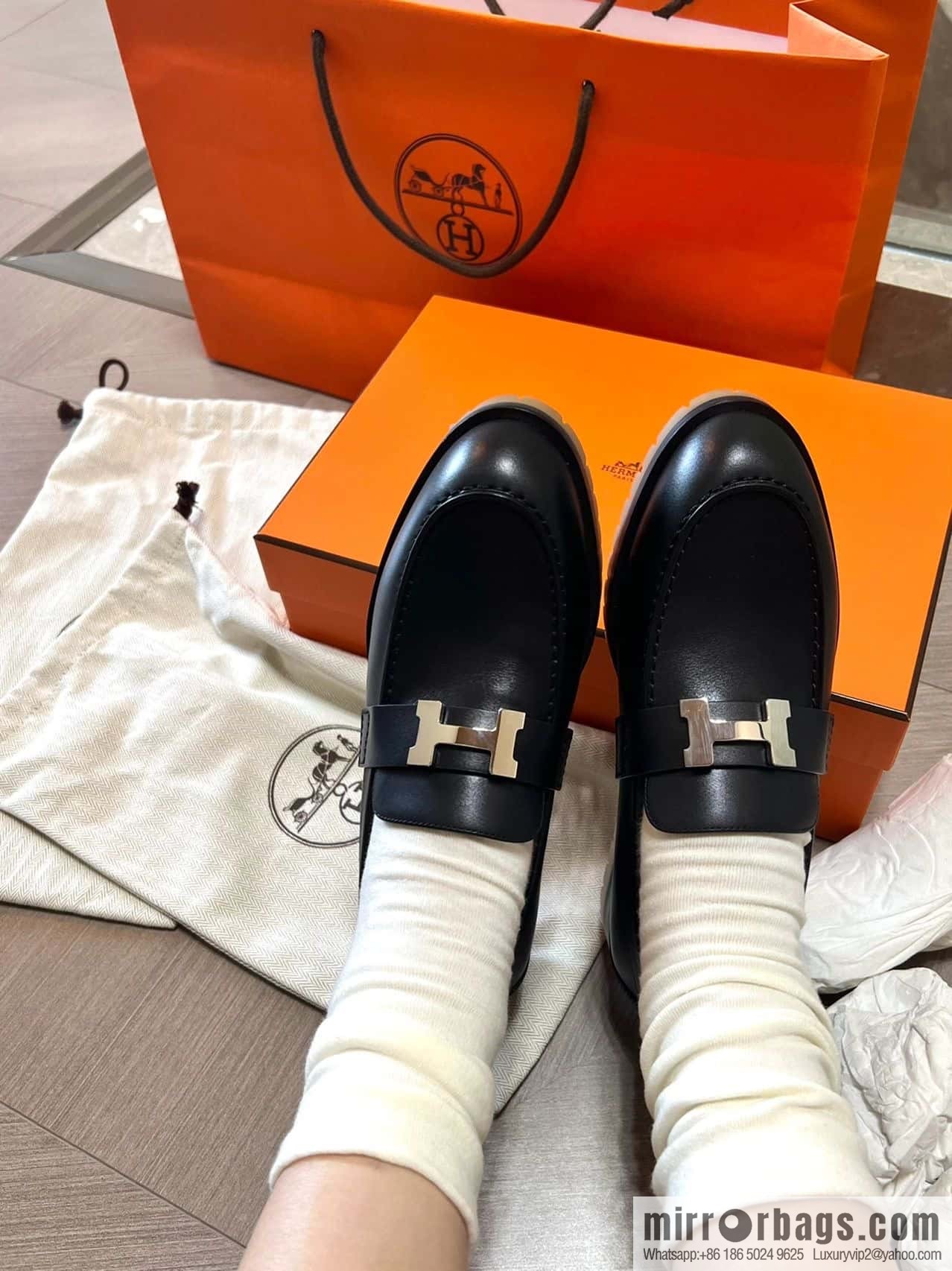 Hermès platform loafers