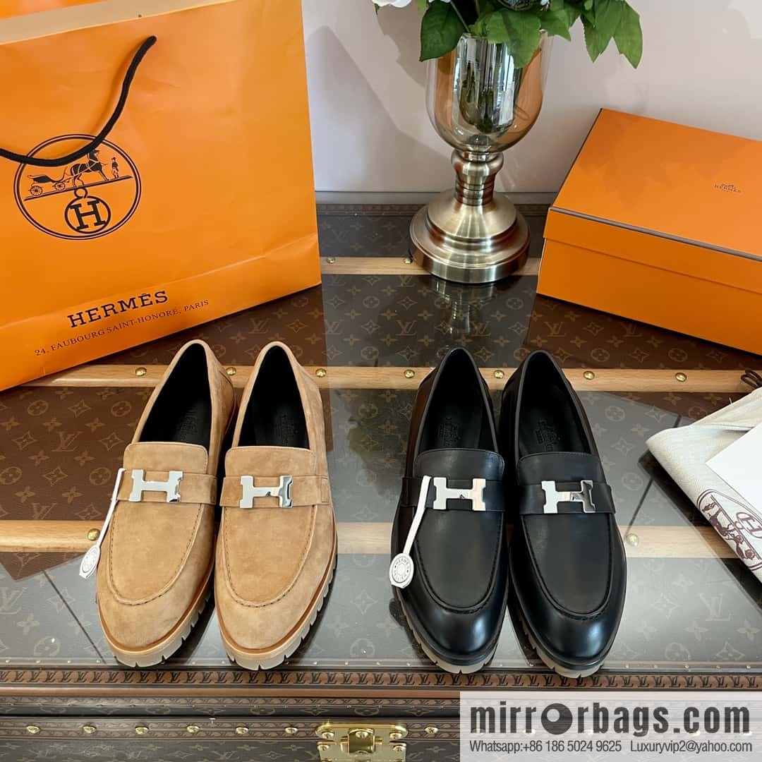 Hermès platform loafers
