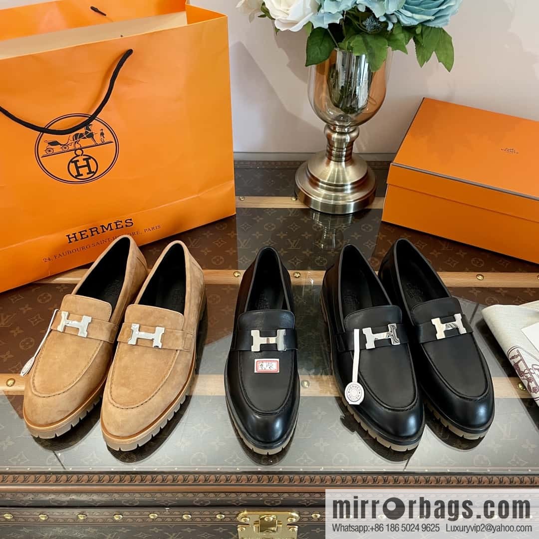 Hermès platform loafers