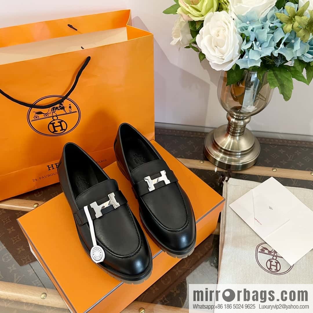 Hermès platform loafers