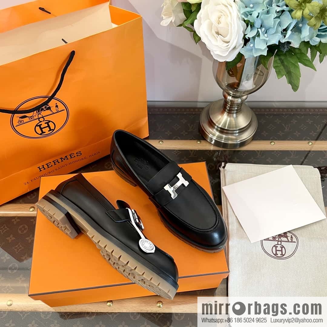 Hermès platform loafers