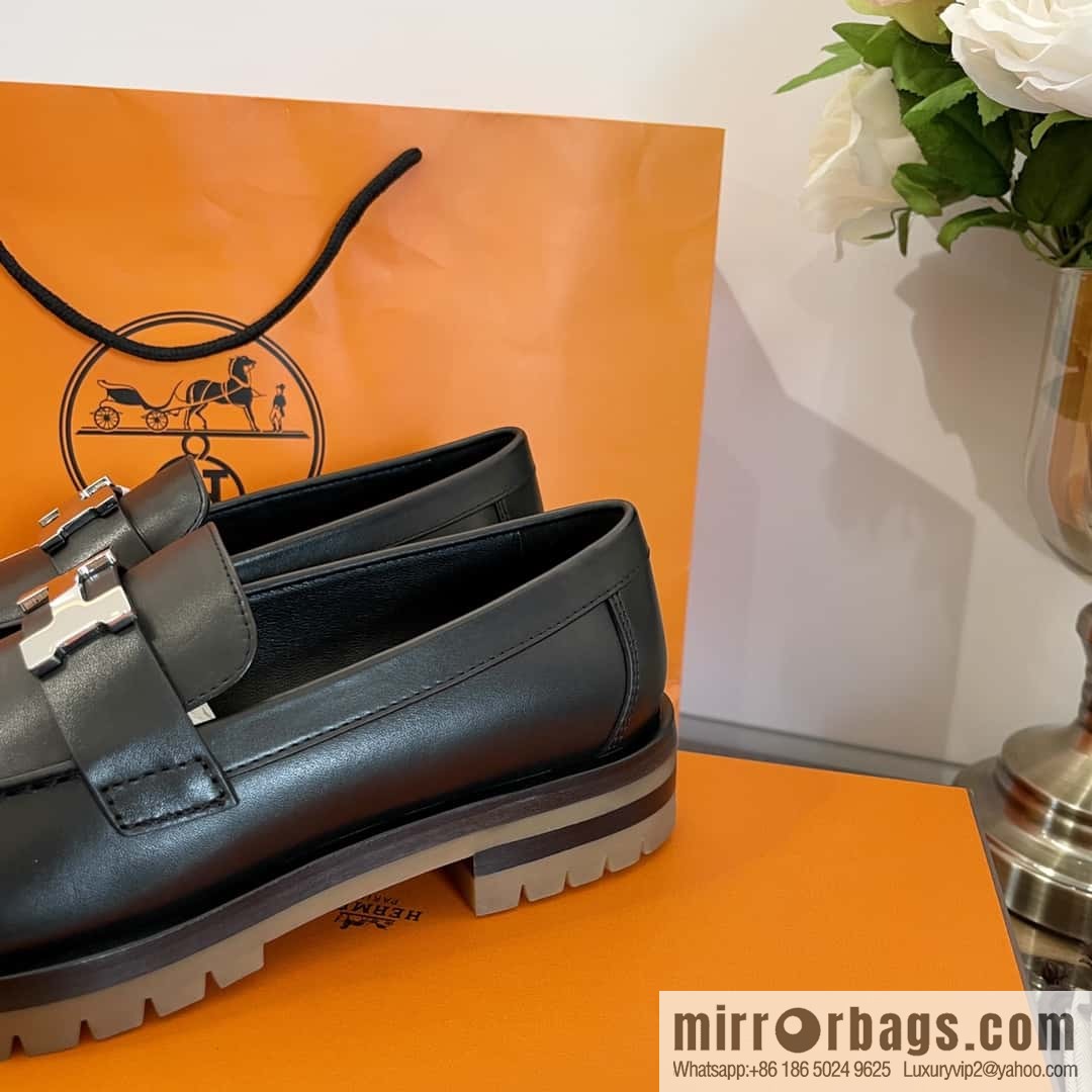 Hermès platform loafers