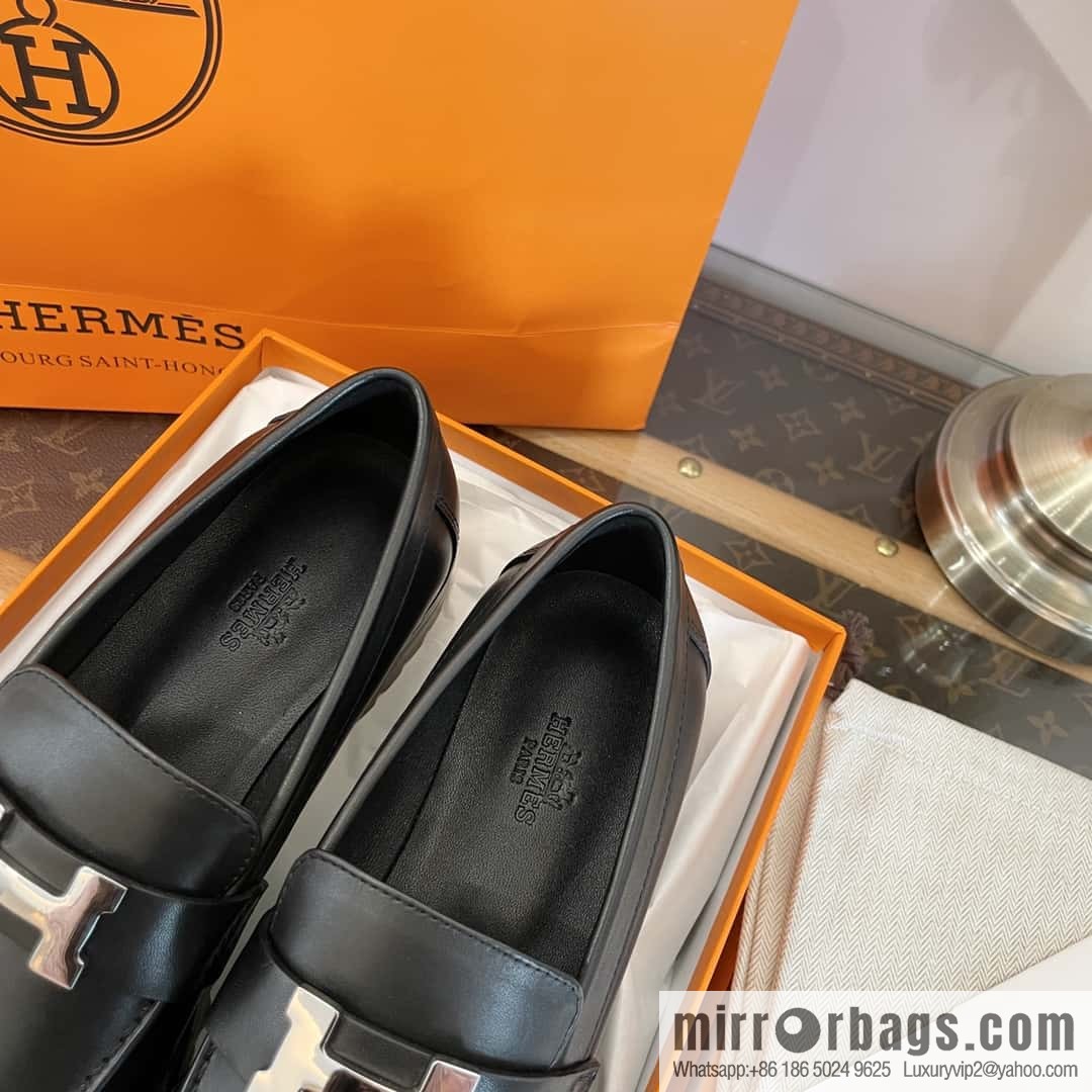 Hermès platform loafers