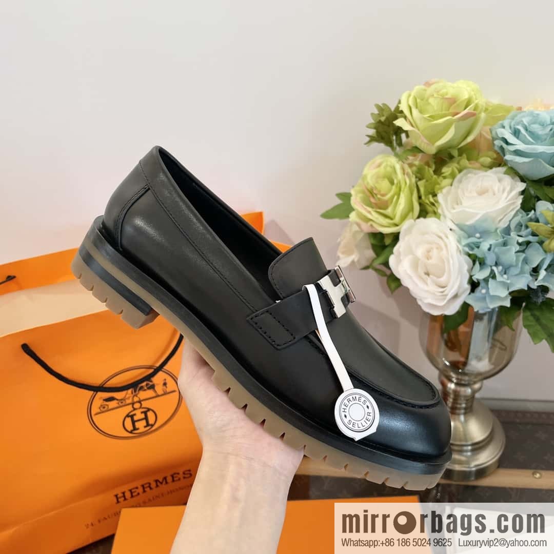 Hermès platform loafers