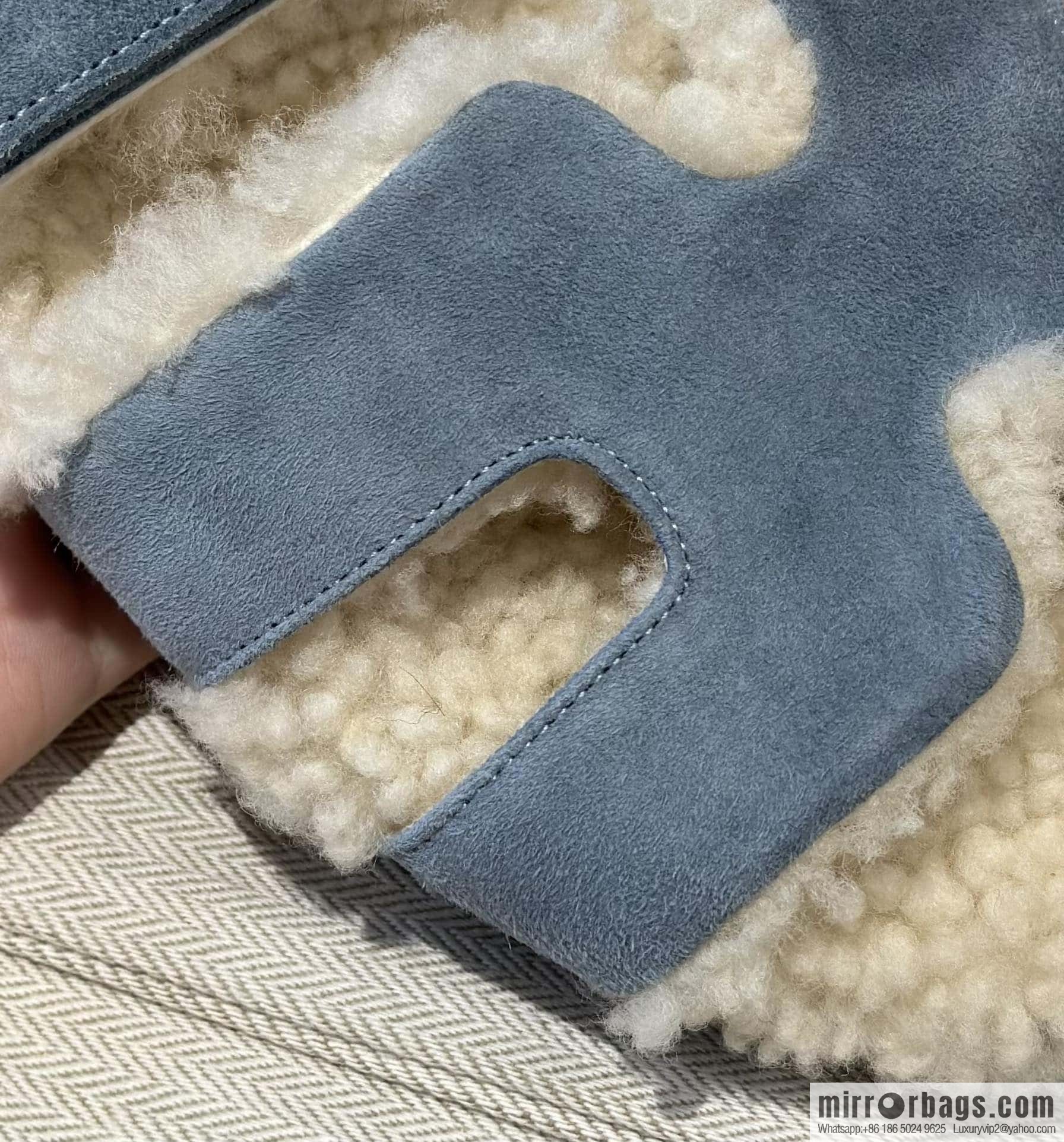 Hermès Lamb Wool Chypre Sandals