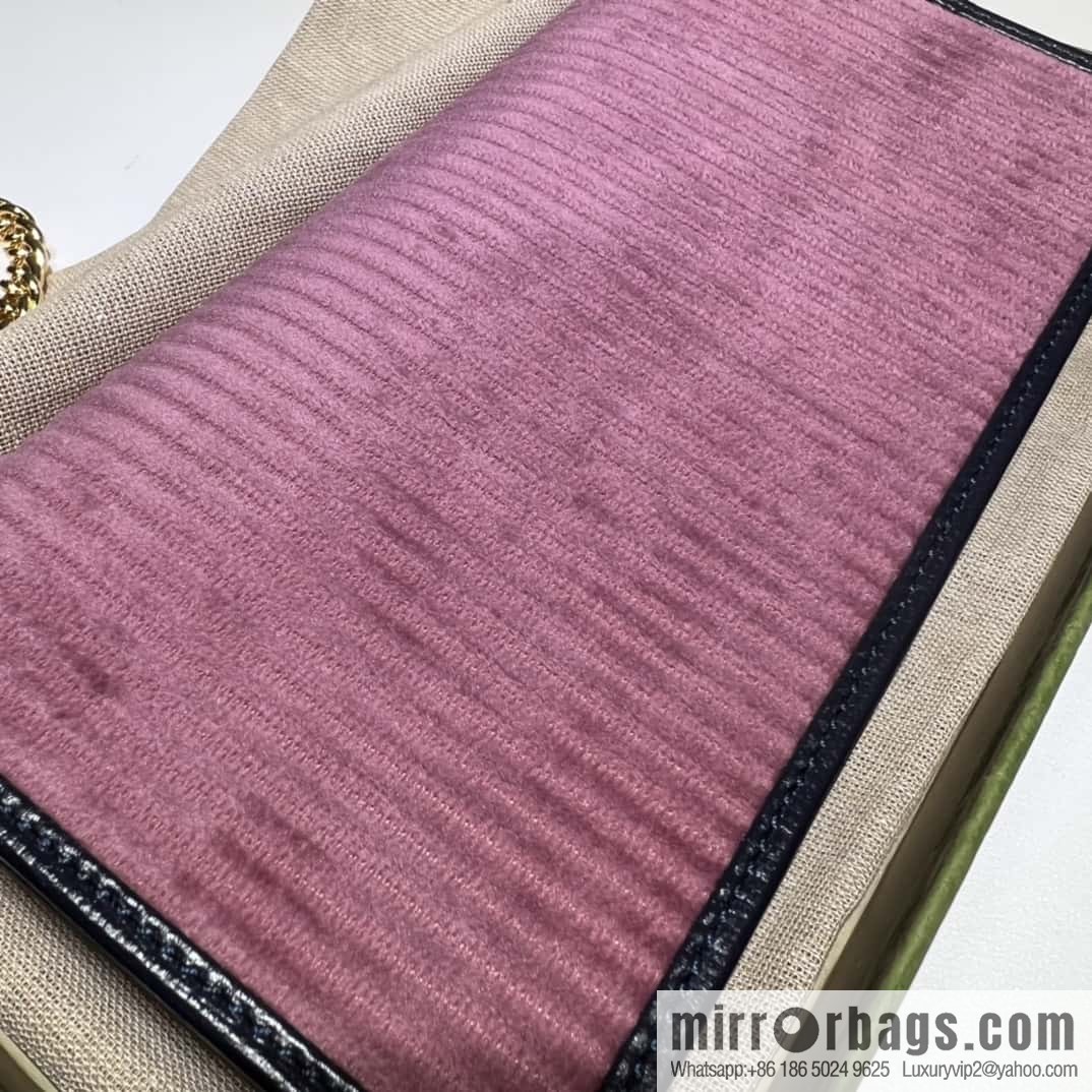 Gucci Horsebit 1955 chain bag 621892 pink corduroy