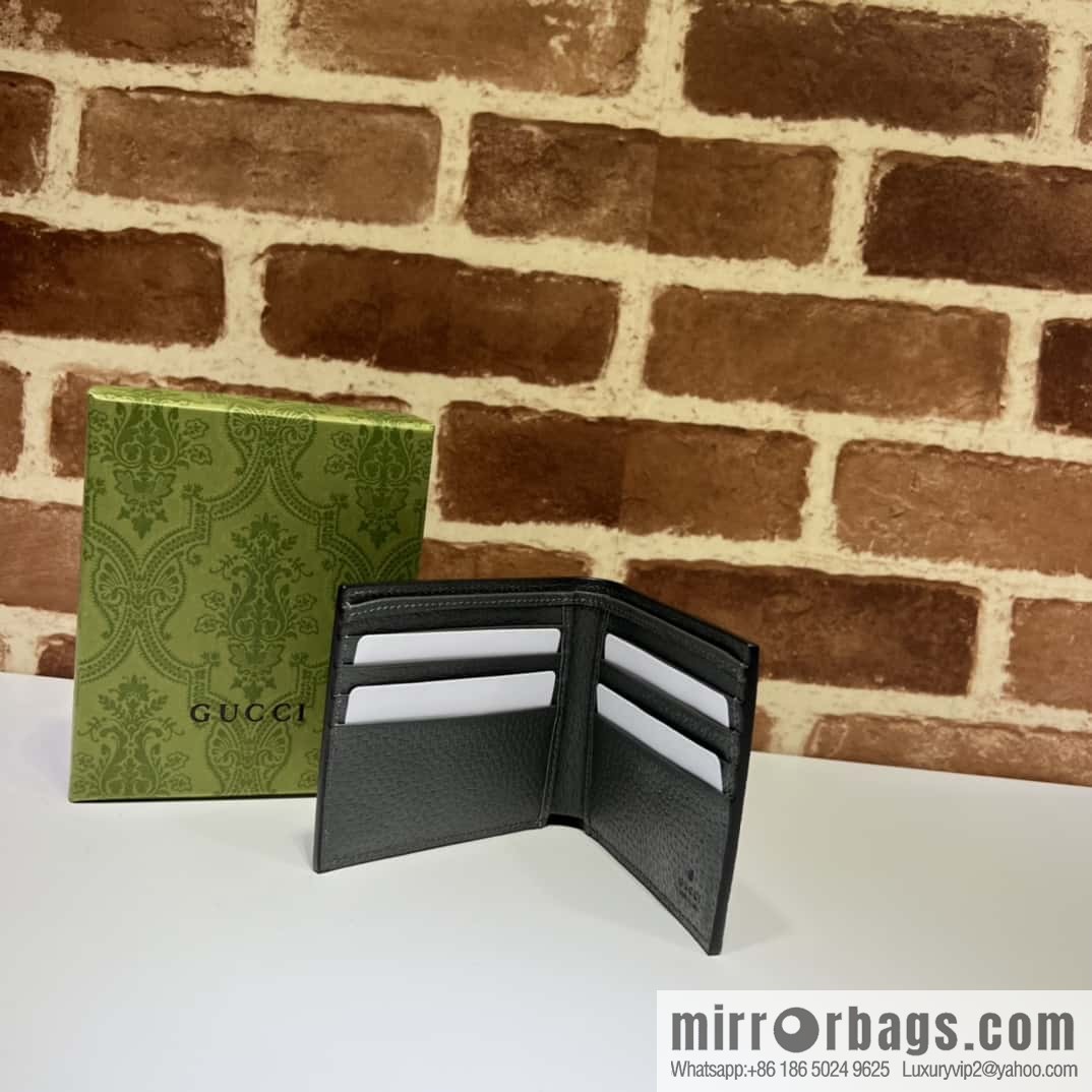 GUCCI GG Marmont series leather (fabric) double fold wallet 428726 gray pig pattern/gray G
