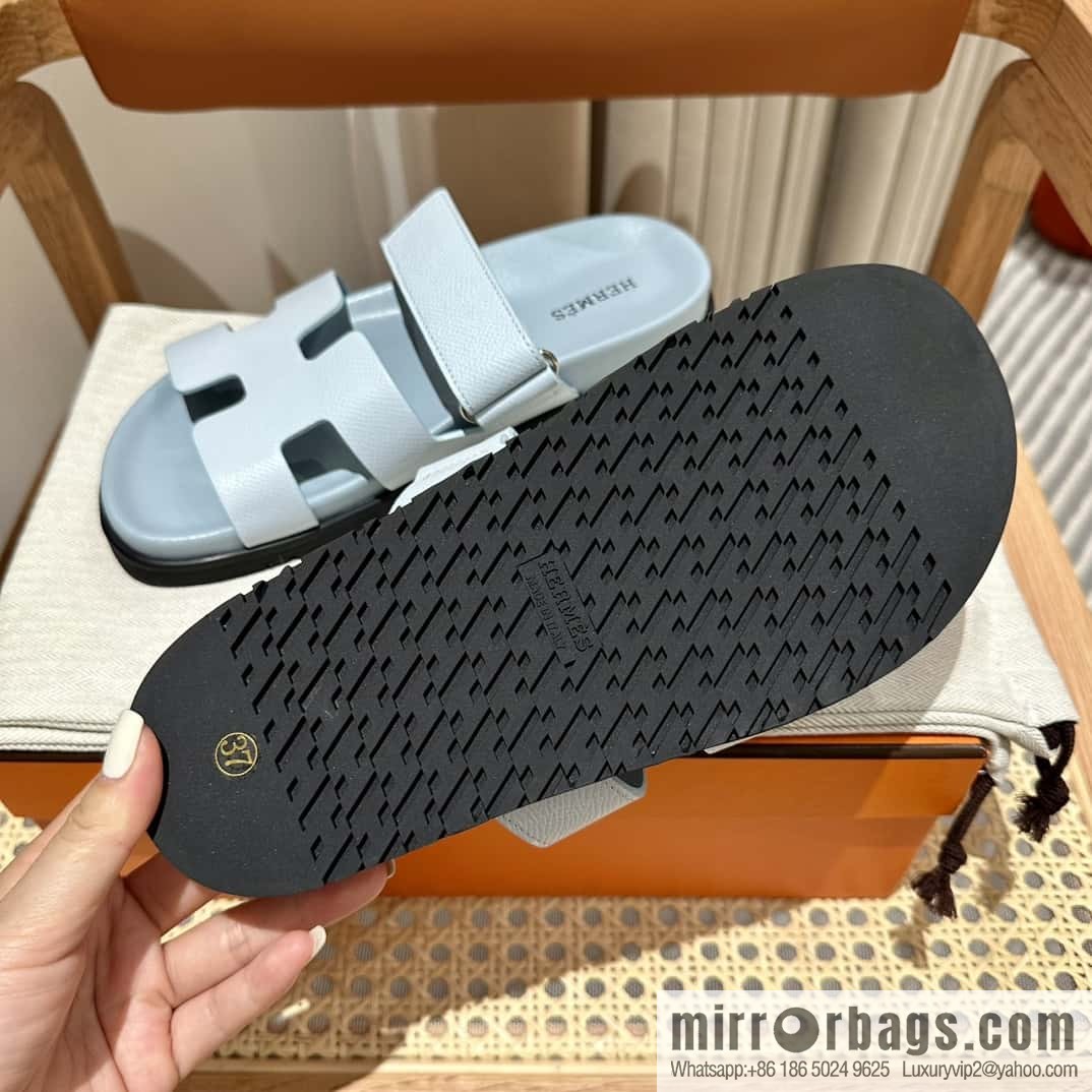 Hermès second uncle shoes 🐎🐎 palm print fog blue