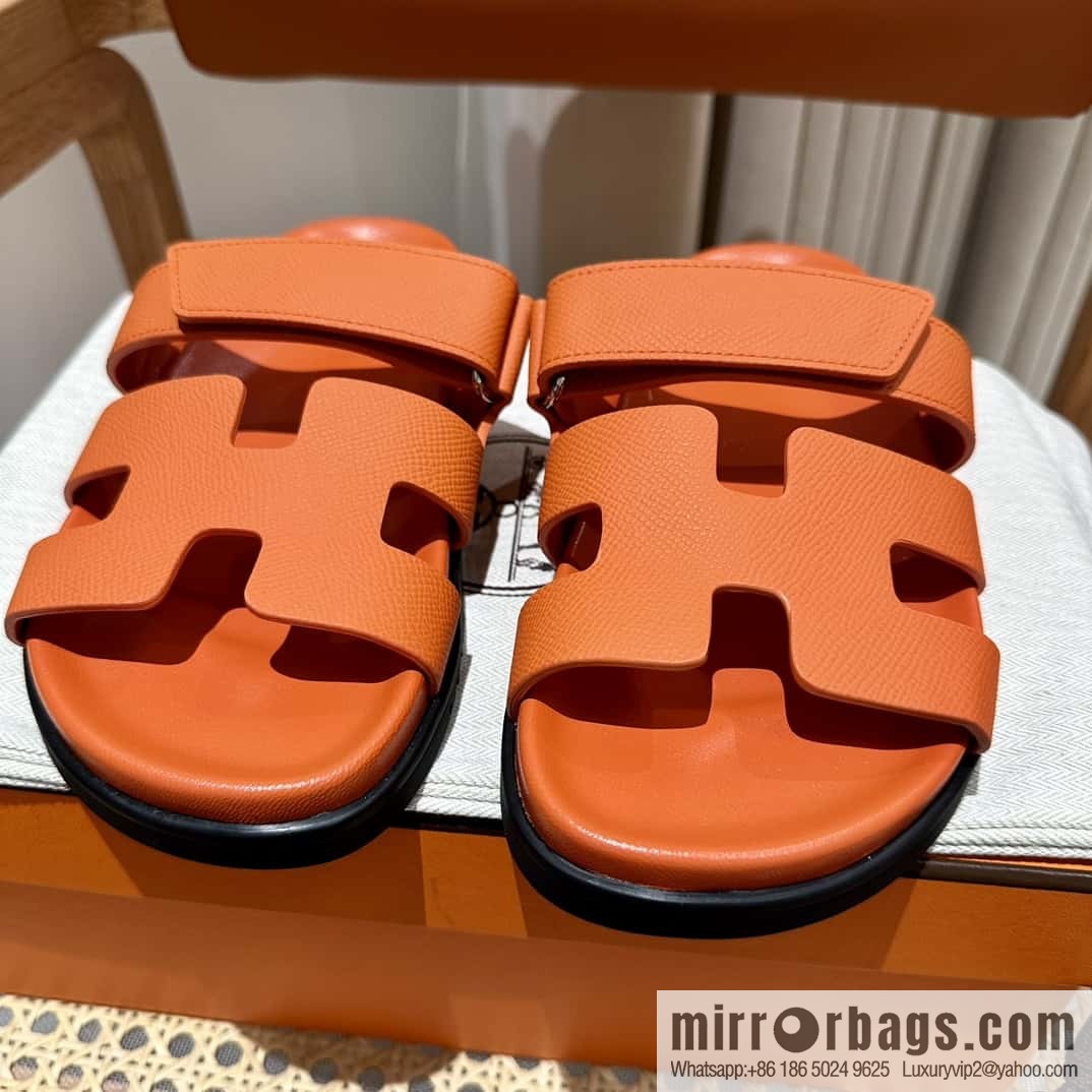 Hermès second uncle shoes 🐎🐎 palm print orange