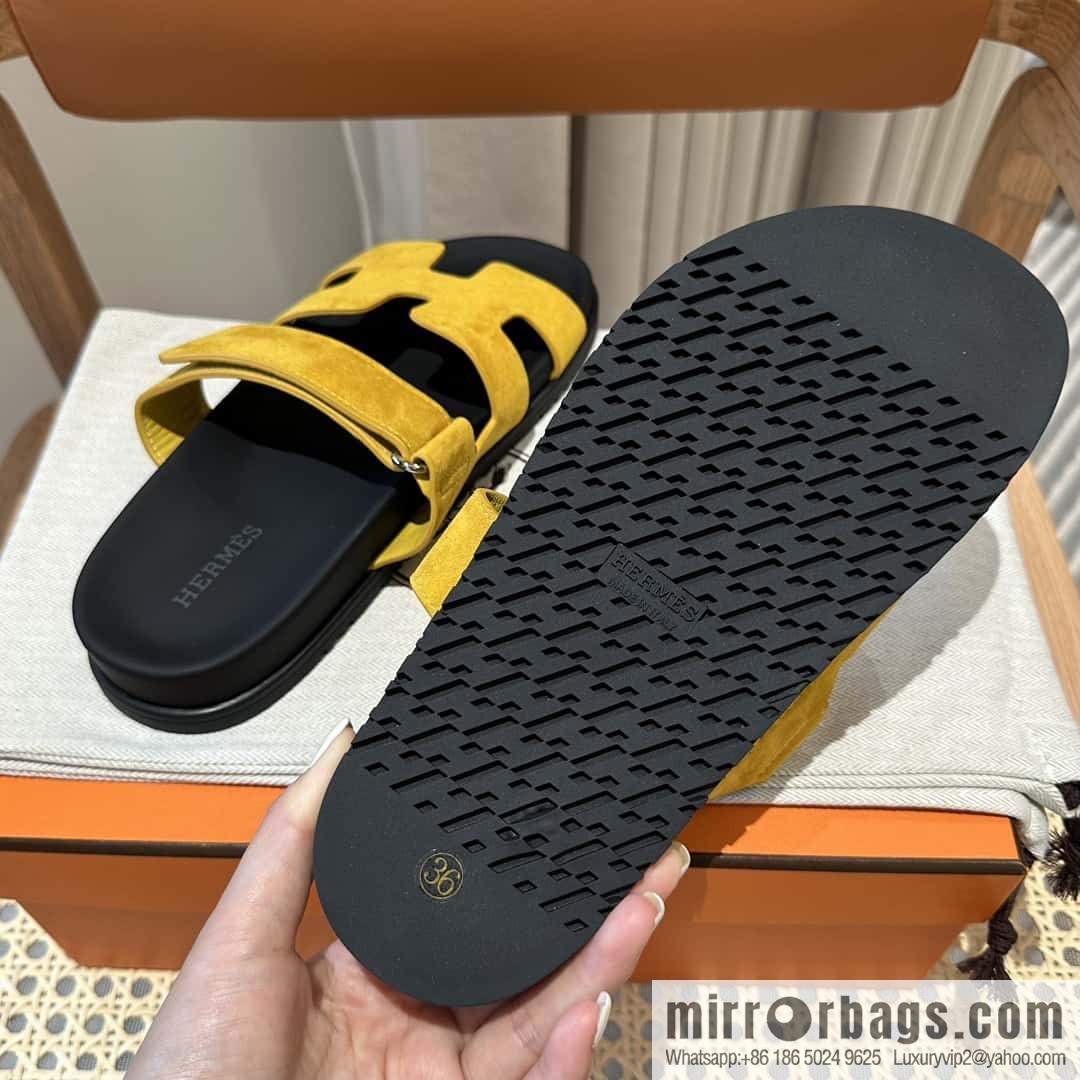 Hermès second uncle shoes 🐎🐎 sheep king yellow