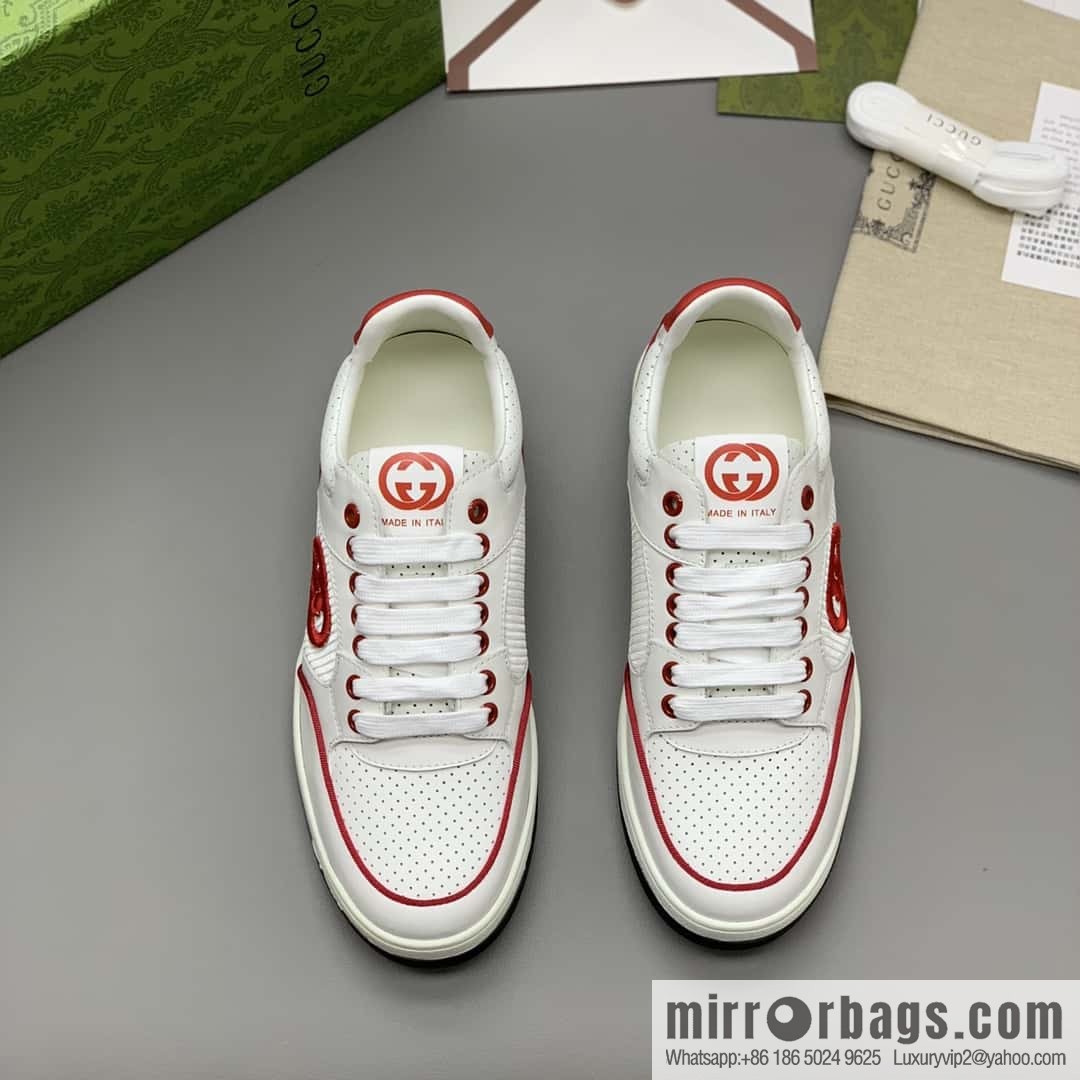 GUCCI side decoration classic double G men's casual shoes