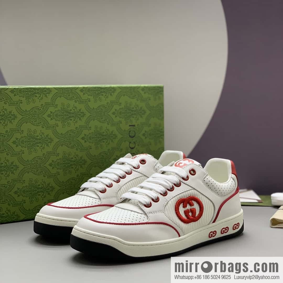 GUCCI side decoration classic double G men's casual shoes