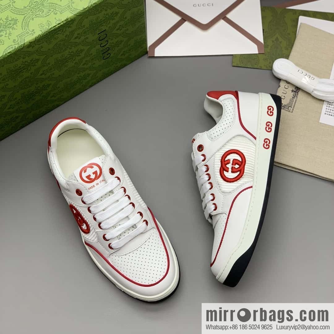 GUCCI side decoration classic double G men's casual shoes