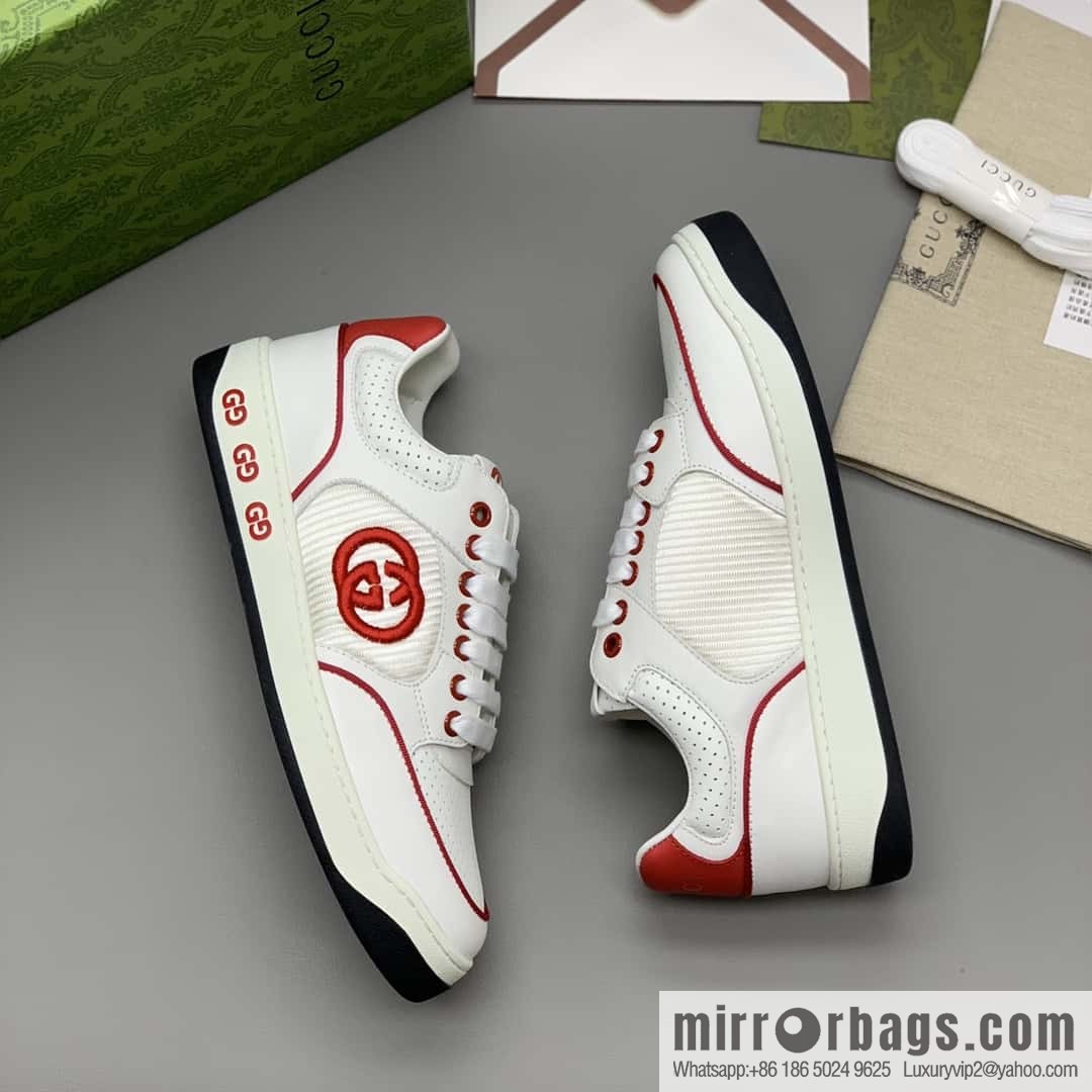 GUCCI side decoration classic double G men's casual shoes