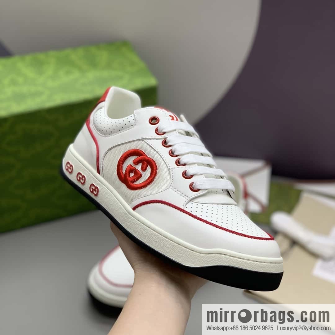 GUCCI side decoration classic double G men's casual shoes