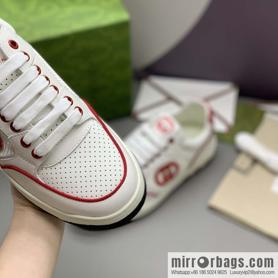 GUCCI side decoration classic double G men's casual shoes