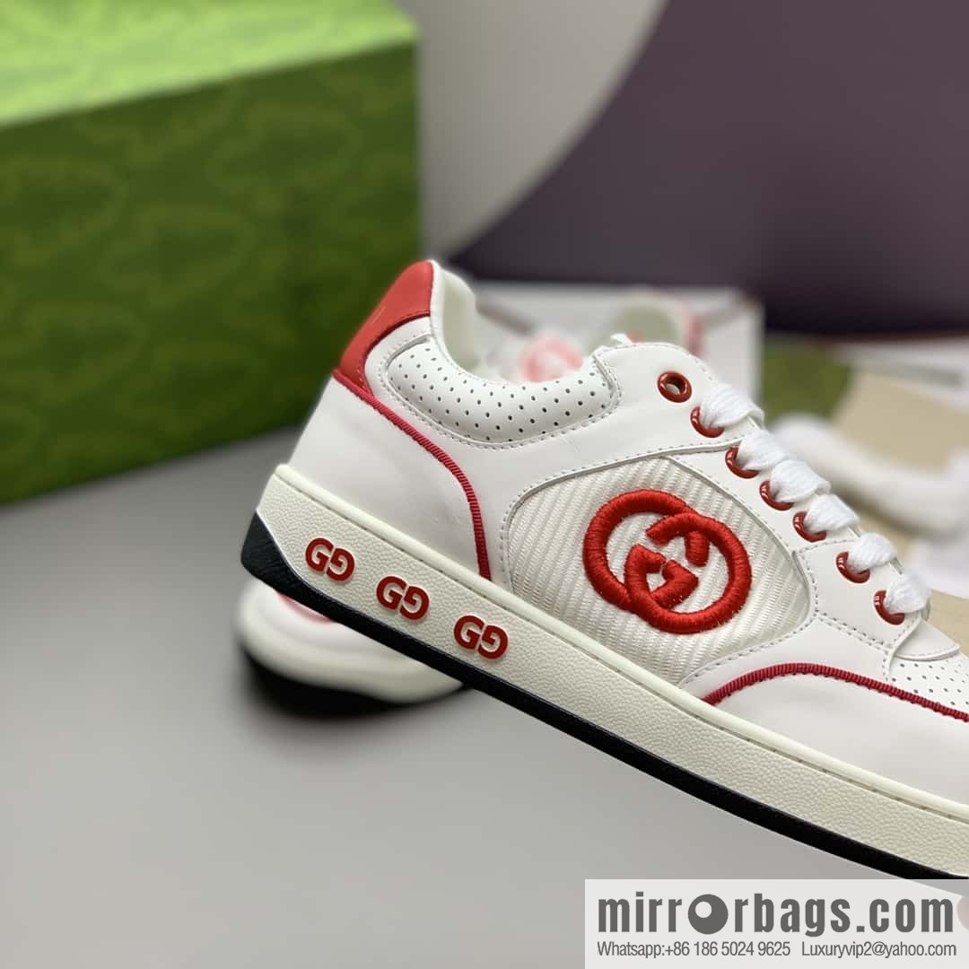 GUCCI side decoration classic double G men's casual shoes