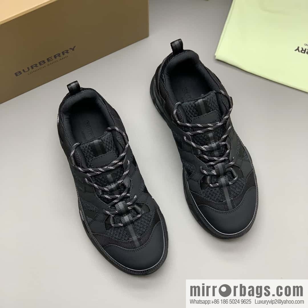 Burberry British style, men's low-top casual sneakers