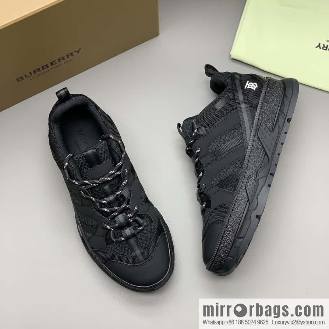 Burberry British style, men's low-top casual sneakers