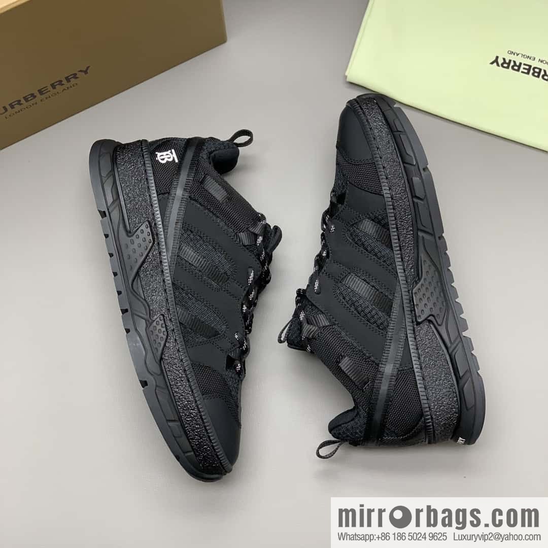 Burberry British style, men's low-top casual sneakers