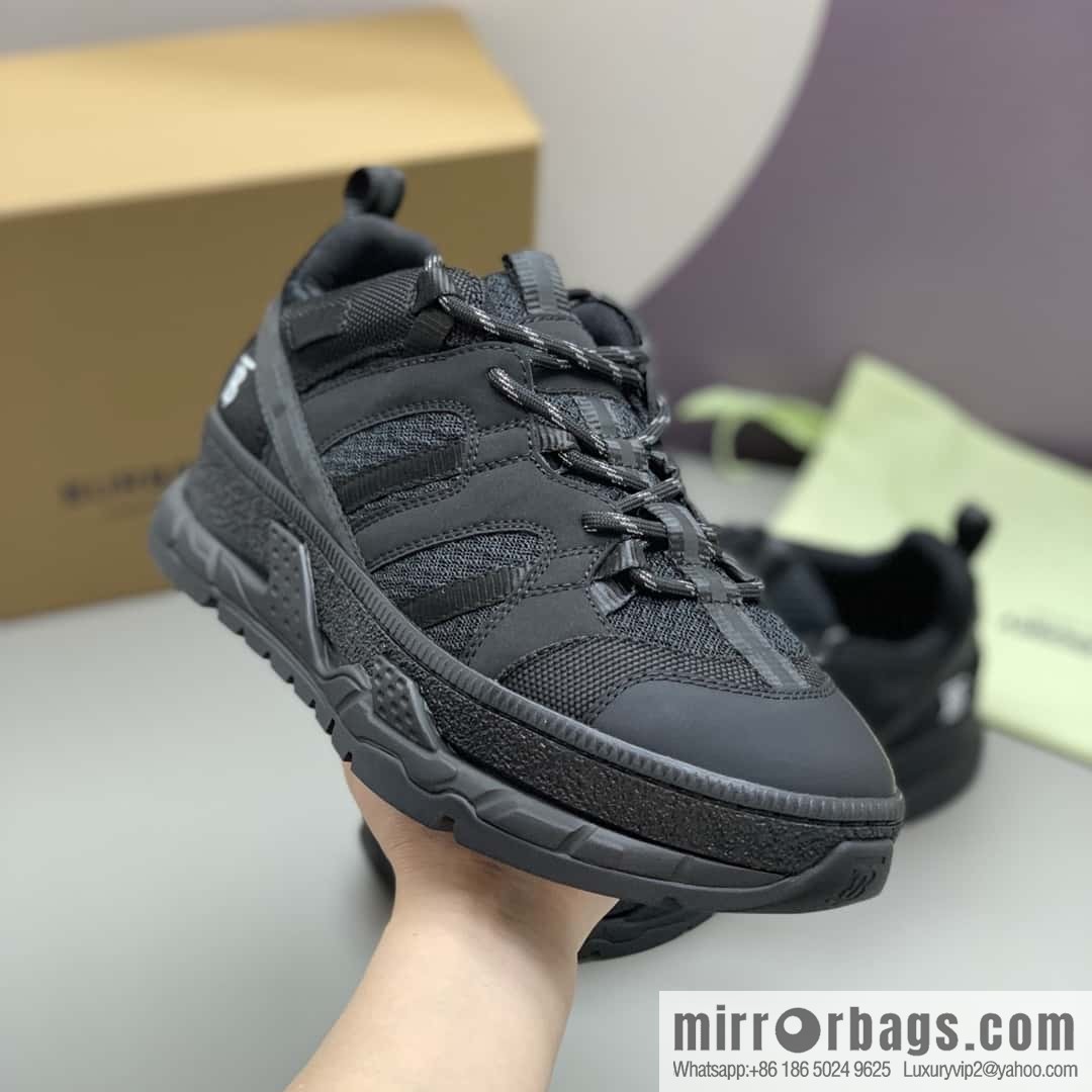 Burberry British style, men's low-top casual sneakers