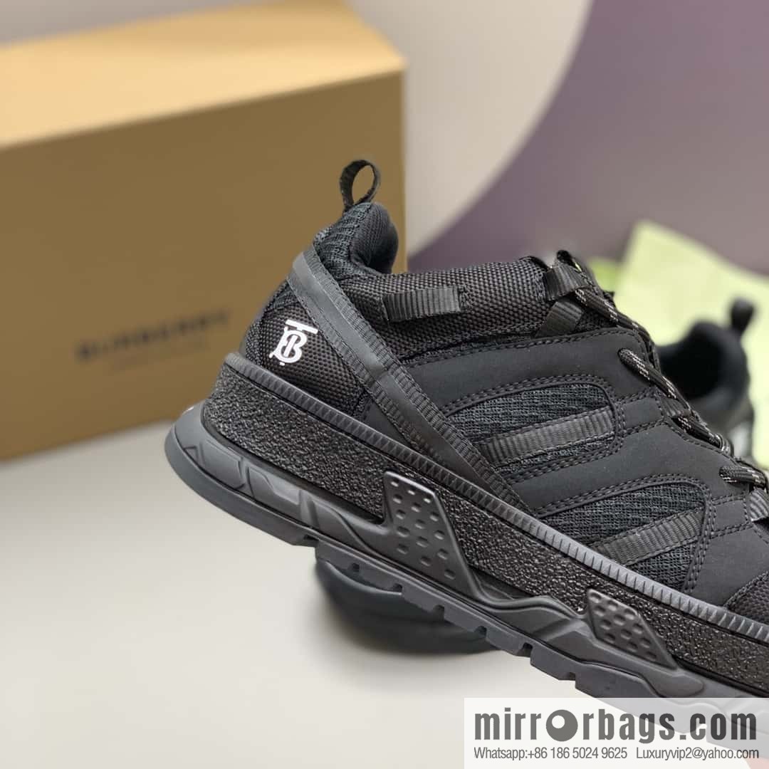 Burberry British style, men's low-top casual sneakers