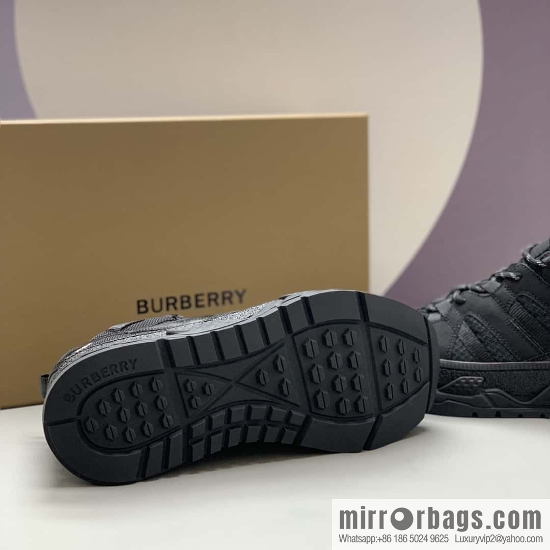 Burberry British style, men's low-top casual sneakers