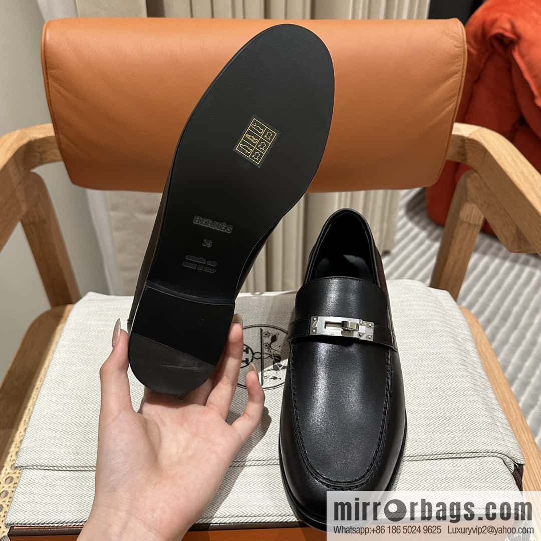 Hermès kelly buckle loafers