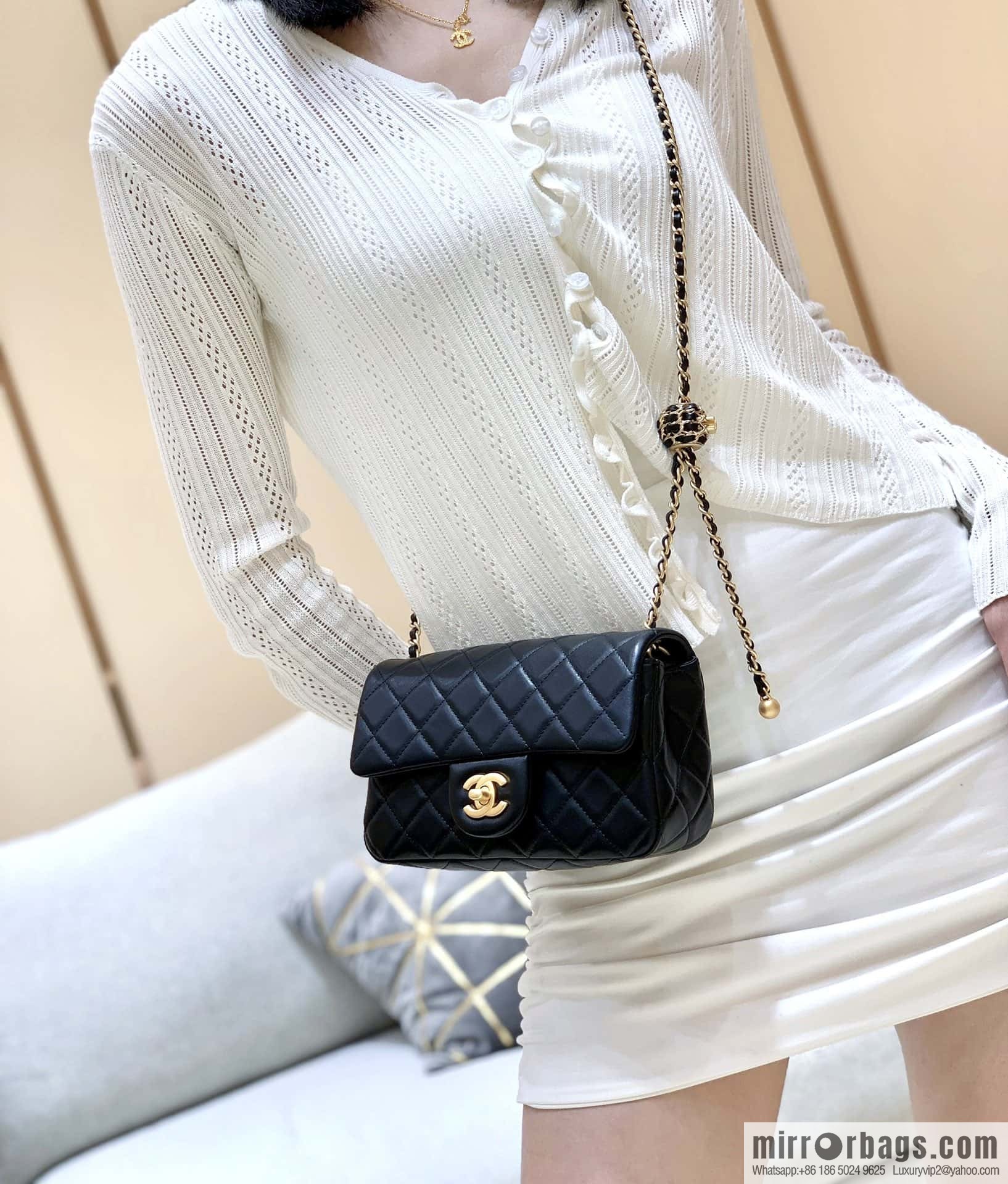 CHANEL 22P Latest Walnut Golden Ball AS1787