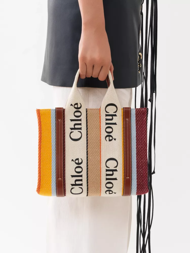 Chloe Rainbow 🌈 Woody tote bag, small 26CM