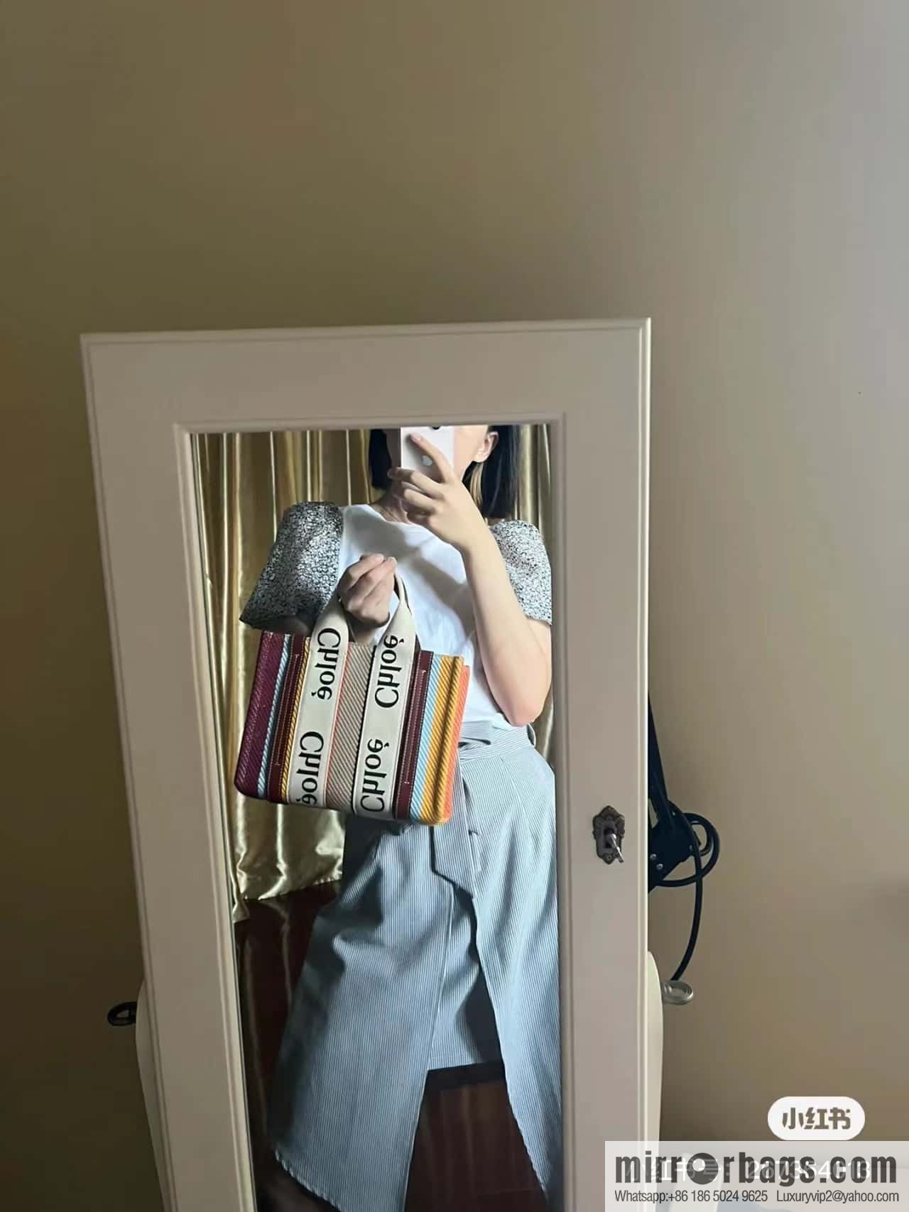 Chloe Rainbow 🌈 Woody tote bag, small 26CM