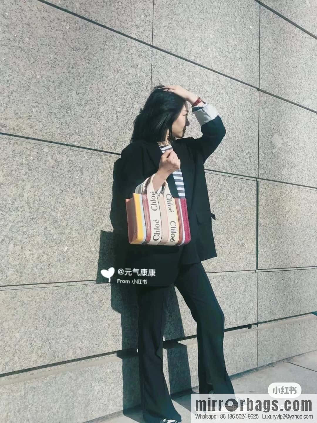 Chloe Rainbow 🌈 Woody tote bag, small 26CM