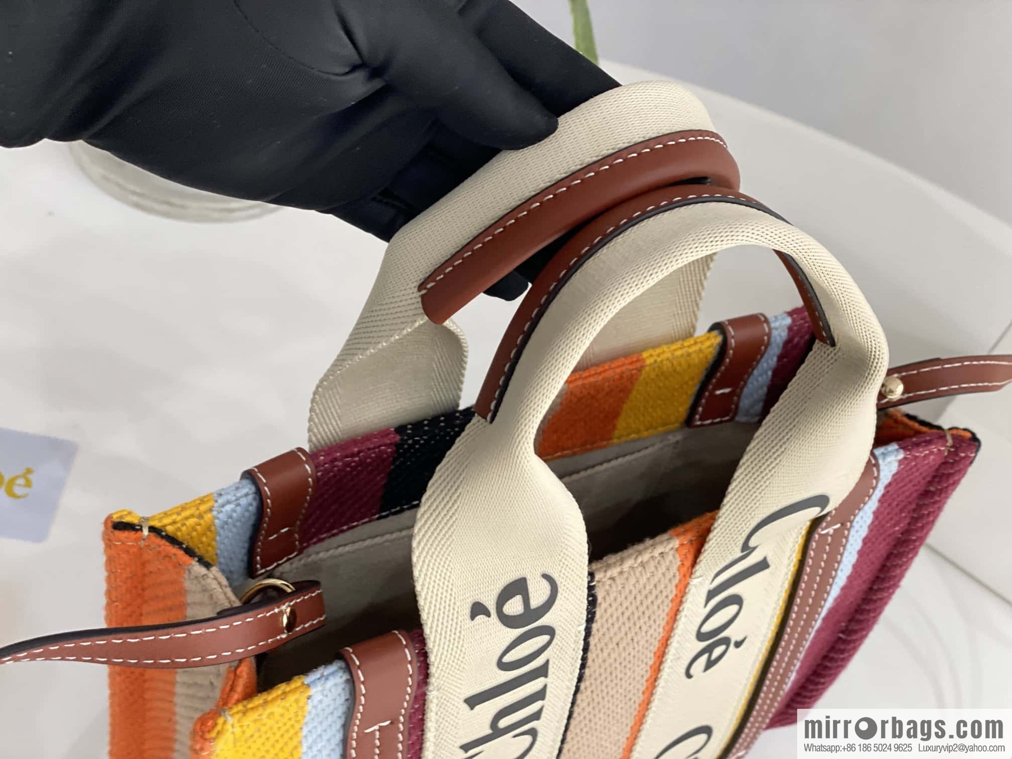 Chloe Rainbow 🌈 Woody tote bag, small 26CM