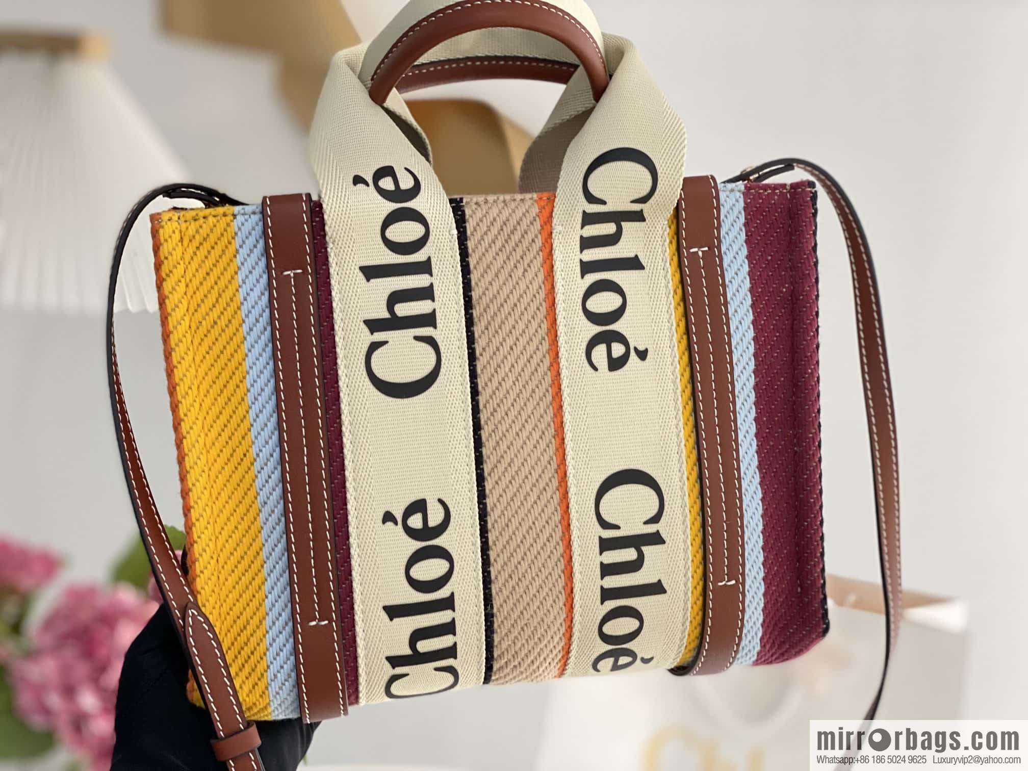 Chloe Rainbow 🌈 Woody tote bag, small 26CM