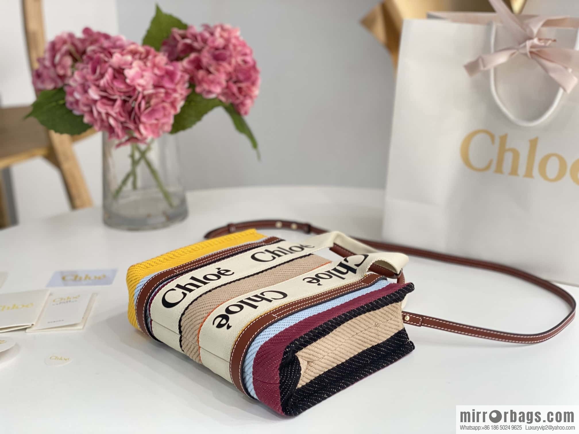 Chloe Rainbow 🌈 Woody tote bag, small 26CM