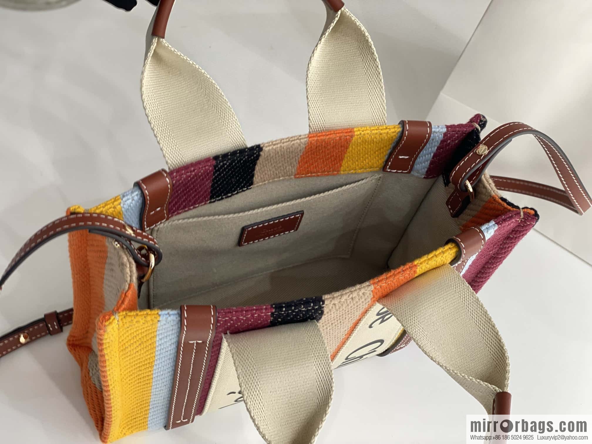 Chloe Rainbow 🌈 Woody tote bag, small 26CM