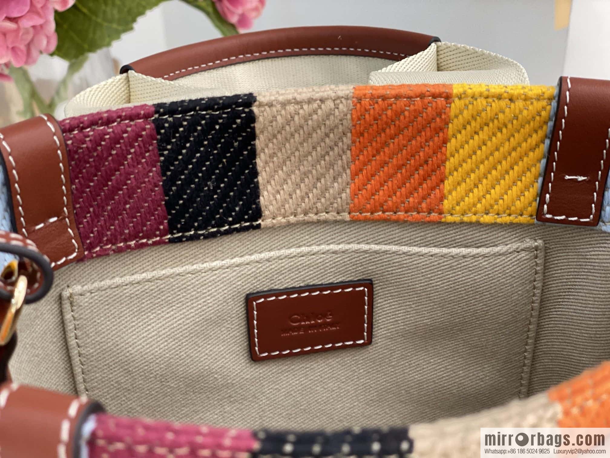 Chloe Rainbow 🌈 Woody tote bag, small 26CM