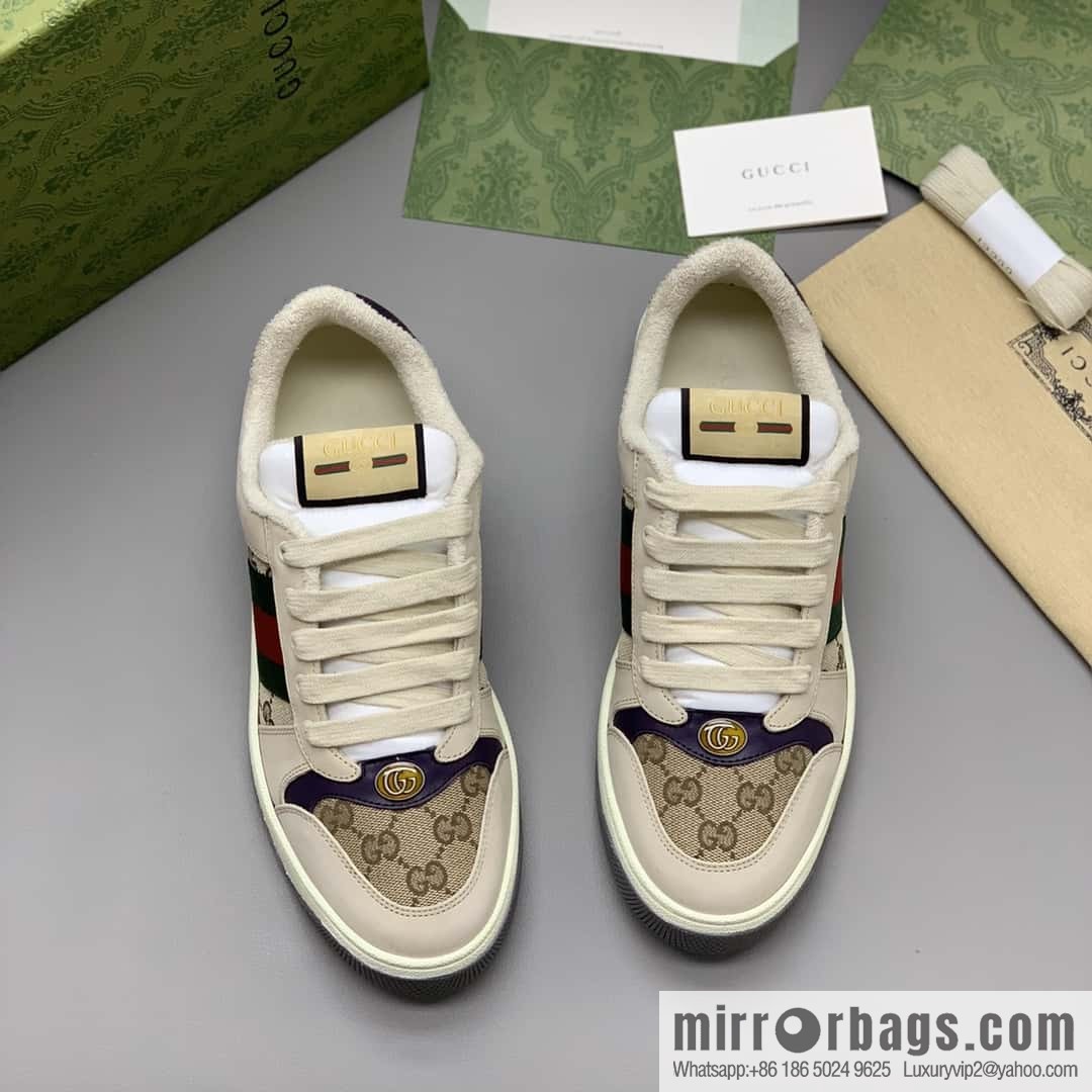 GUCCI latest color scheme G couple small dirty shoes
