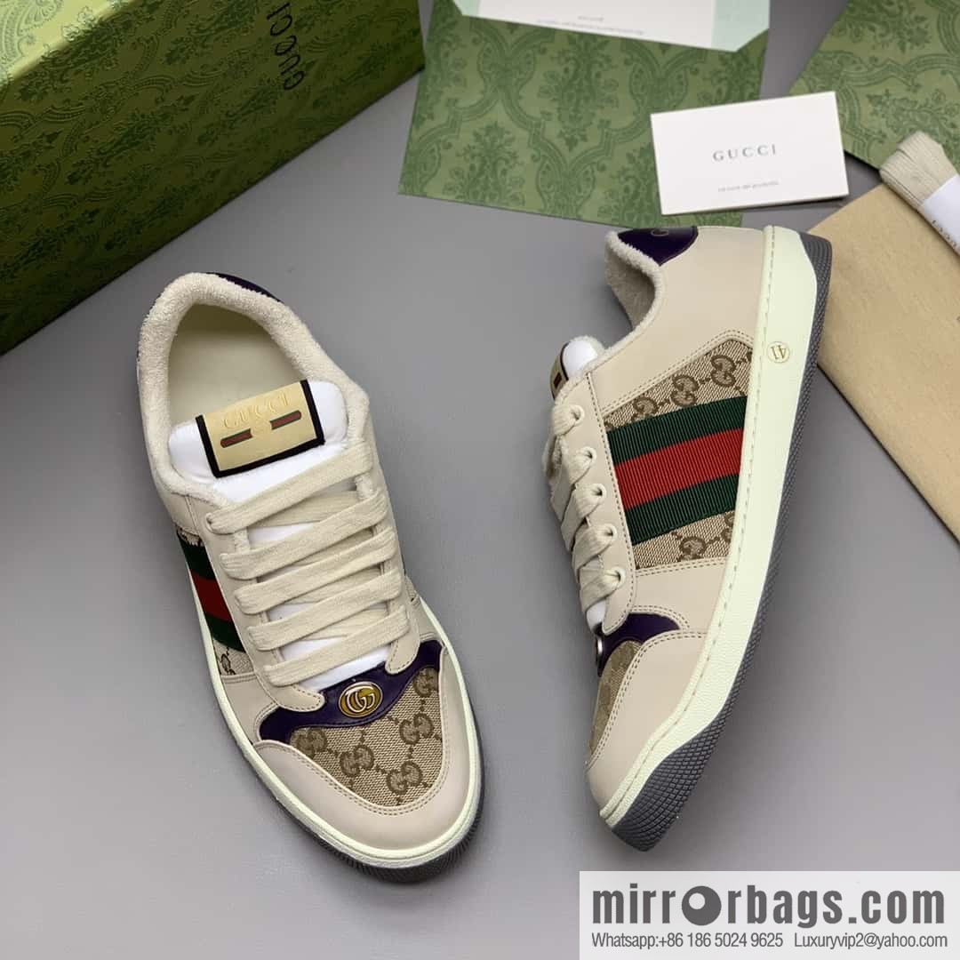 GUCCI latest color scheme G couple small dirty shoes