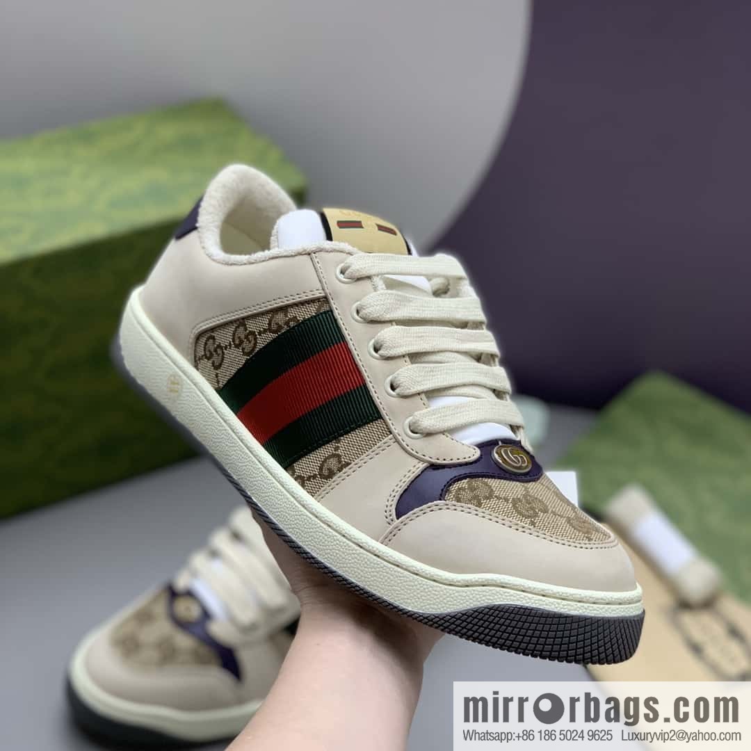 GUCCI latest color scheme G couple small dirty shoes