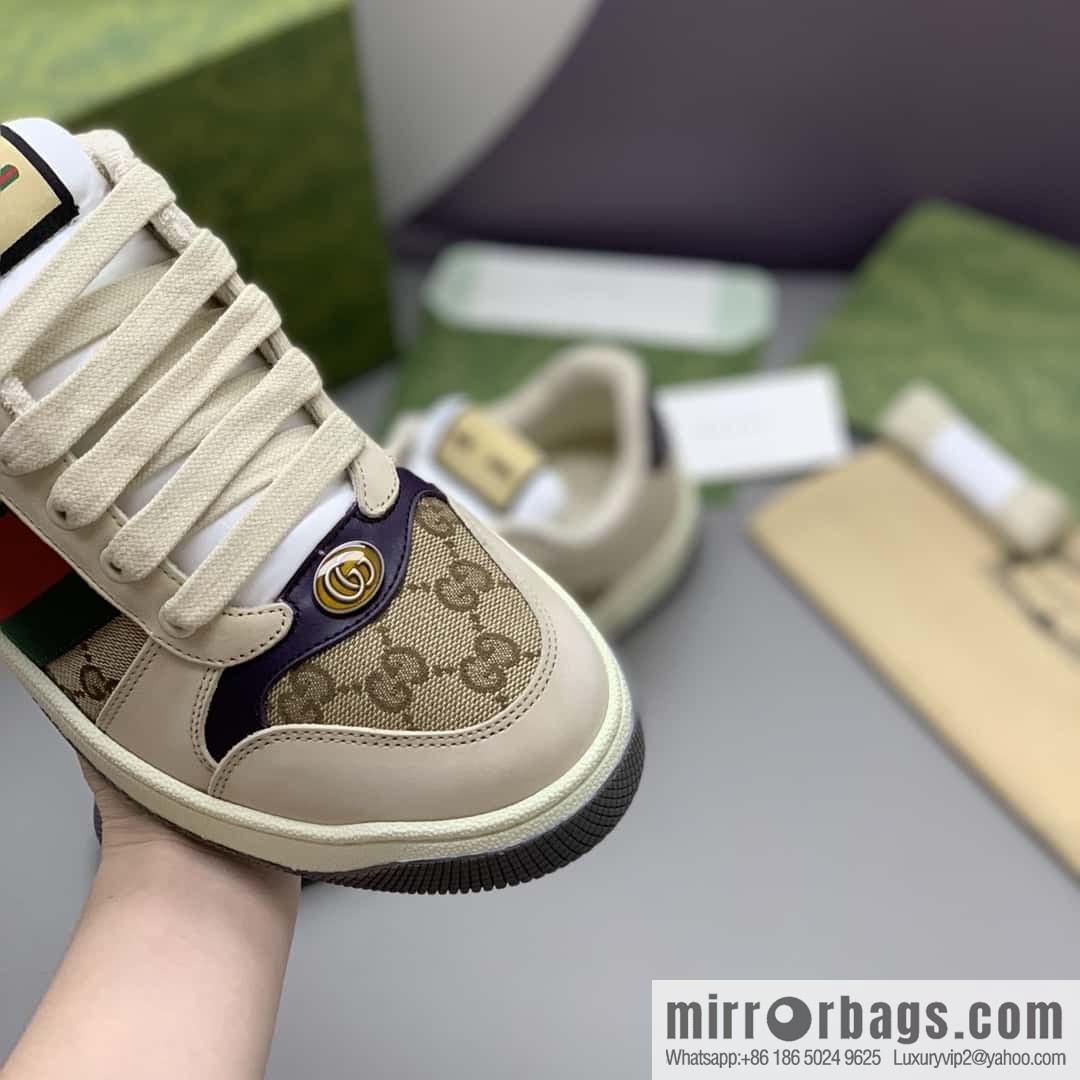 GUCCI latest color scheme G couple small dirty shoes