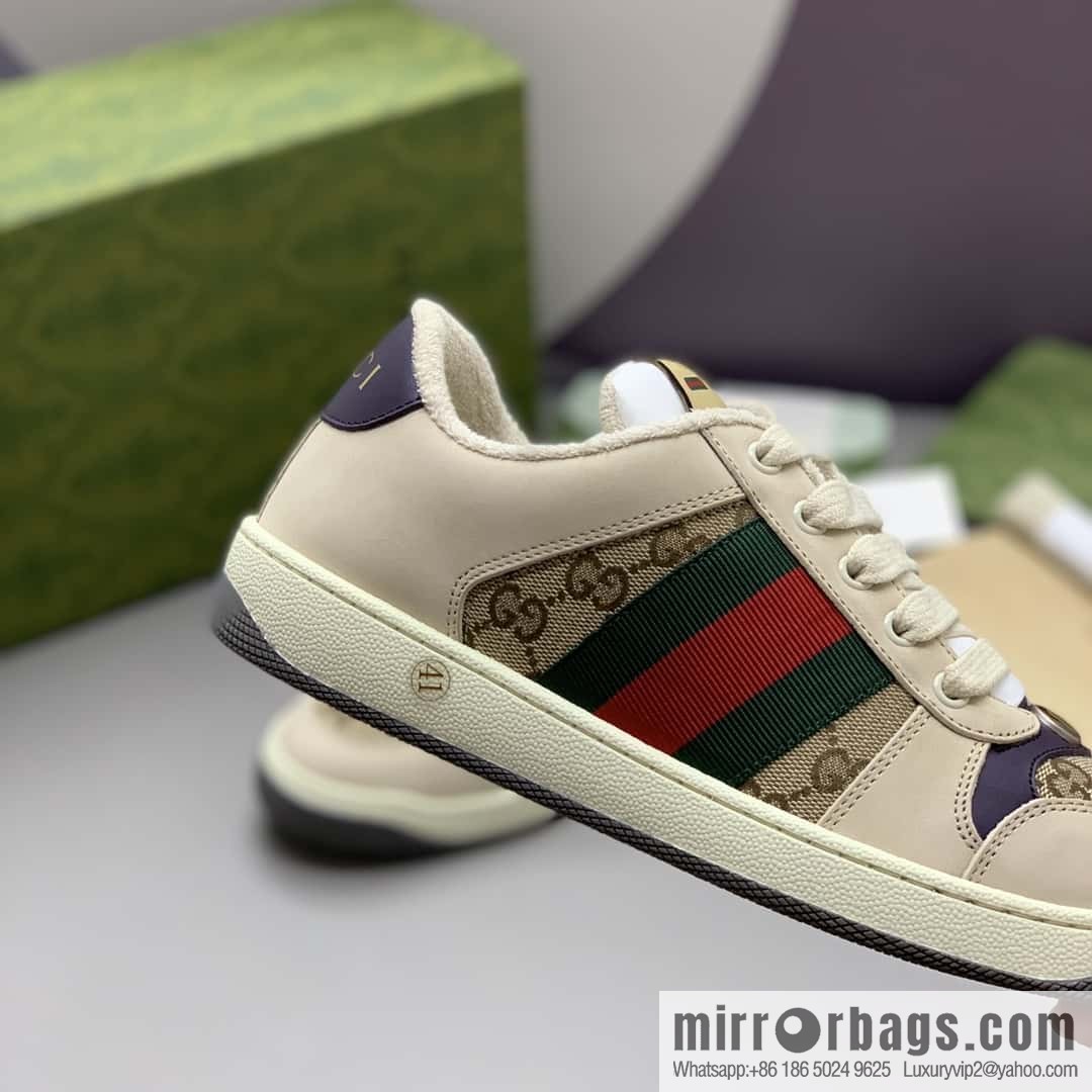 GUCCI latest color scheme G couple small dirty shoes