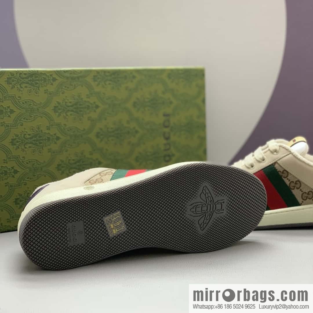 GUCCI latest color scheme G couple small dirty shoes