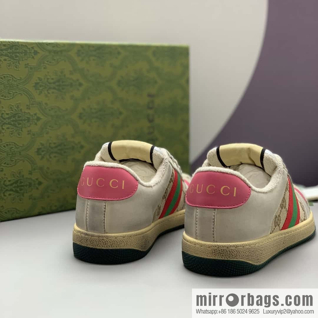 Gucci Gucci, side striped webbing, women's small dirty shoes.