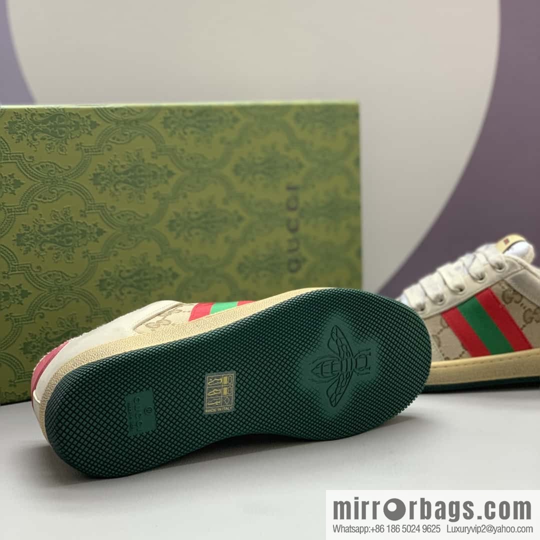 Gucci Gucci, side striped webbing, women's small dirty shoes.