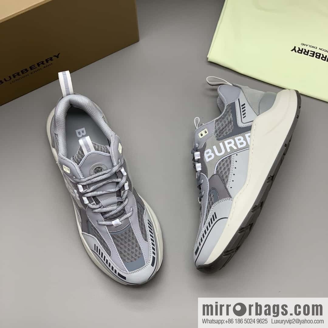 Burberry bright decorative Bur logo embossed, men's low-top casual sneakers