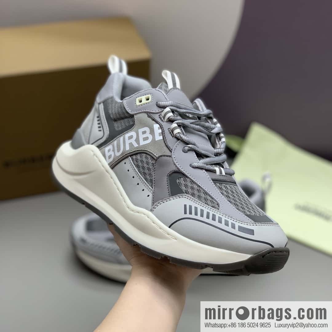 Burberry bright decorative Bur logo embossed, men's low-top casual sneakers