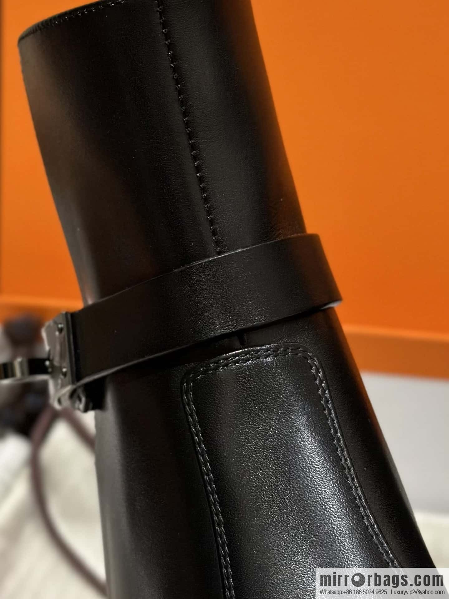 Hermès new autumn and winter kelly buckle high-heeled boots