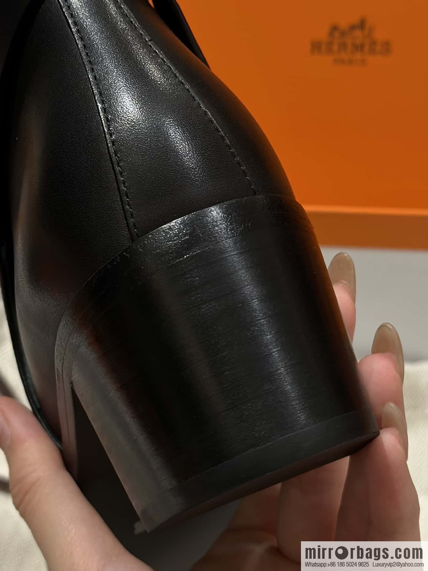 Hermès new autumn and winter kelly buckle high-heeled boots