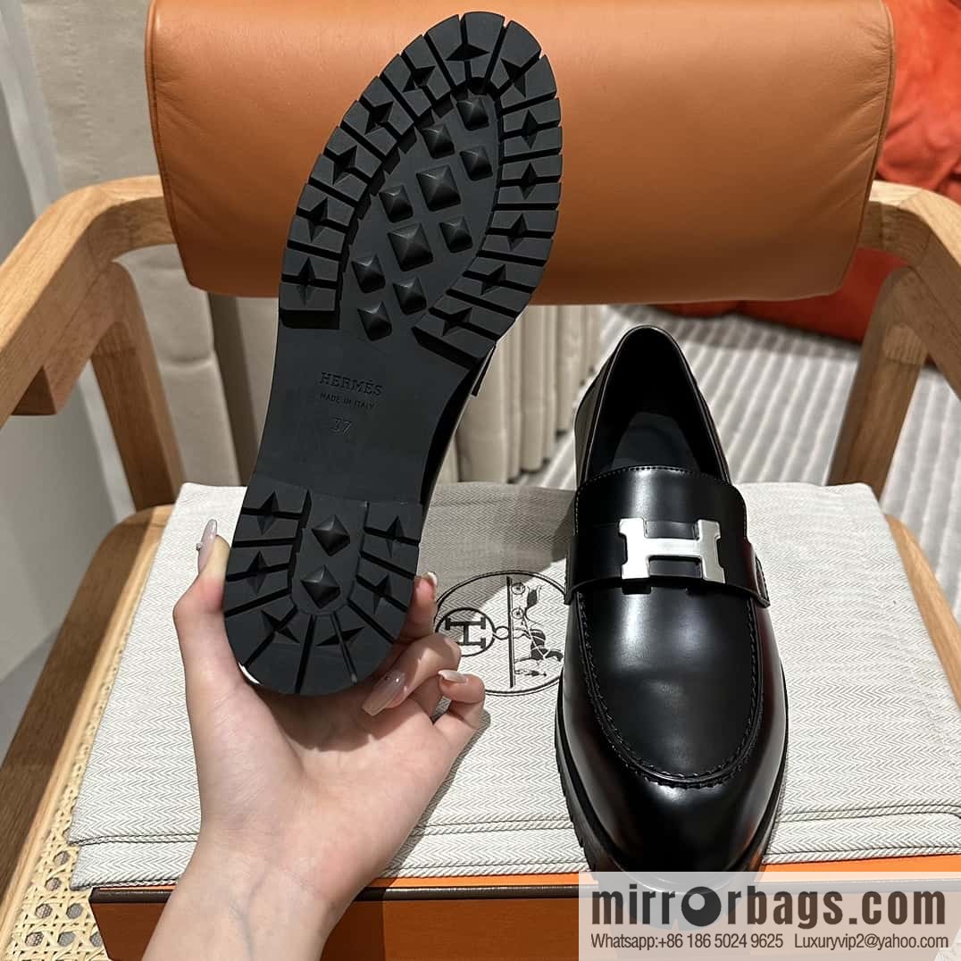 Hermès new platform H loafers